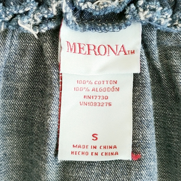 Merona Denim Drawstring Miniskirt Sz Small - Picture 8 of 10